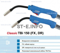 Горелка для полуавтоматической сварки TBi 150-DR-blue-ESG, с поворотным корпусом, длина 3 метра - st-e.info - Екатеринбург