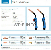 Горелка для полуавтоматической сваркиTBi 511-CC Expert, длина 3 m. - st-e.info - Екатеринбург