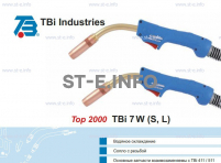 Горелка для полуавтоматической сварки TBi 7W-blue-ESW short, длина 4 метра - st-e.info - Екатеринбург