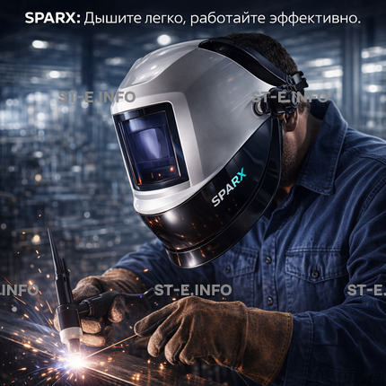 Маска сварщика Sparx с устройством подачи воздуха - st-e.info - Екатеринбург